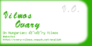 vilmos ovary business card
